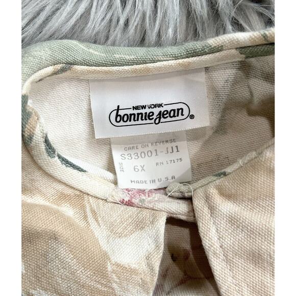 Vintage Girls NY Bonnie Jean Floral Dress Size 6X Garden‎ Floral Prairie USA - Picture 4 of 4